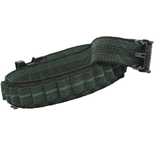 Cartucciera elastica 30 celle attacco rapido leather cartridge hunting poligono verde